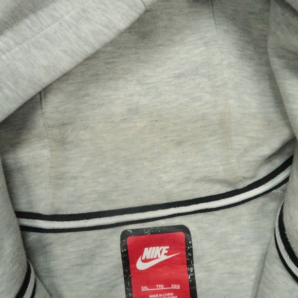 Nike Hoodie Mens XXL Gray Black Sportswear Tech Fleece Windrunner Fade Full Zip - Picture 11 of 11